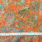 Preview: ORANGE PETROL - Madrid - Batikstoff aus Indonesien
